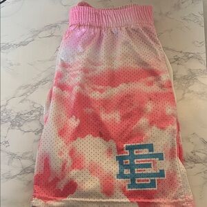 Eric Emanuel Pink and White Kids Shorts